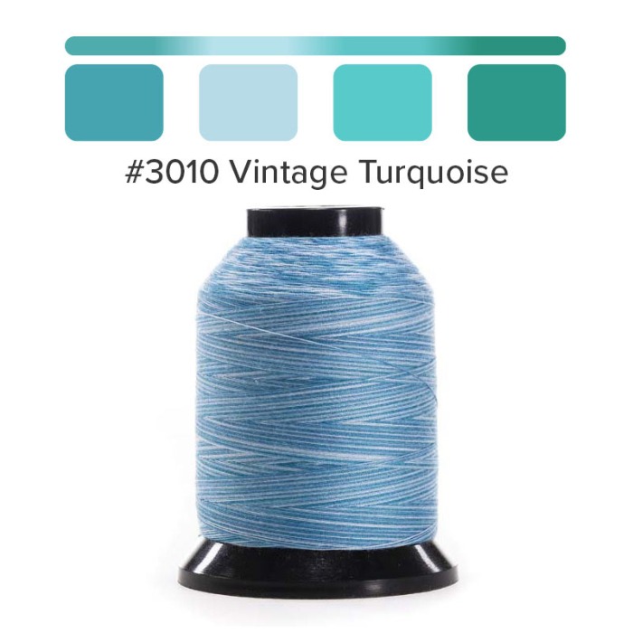 재봉실 퀼팅실 3010- Vintage Turquoise (혼합 색)